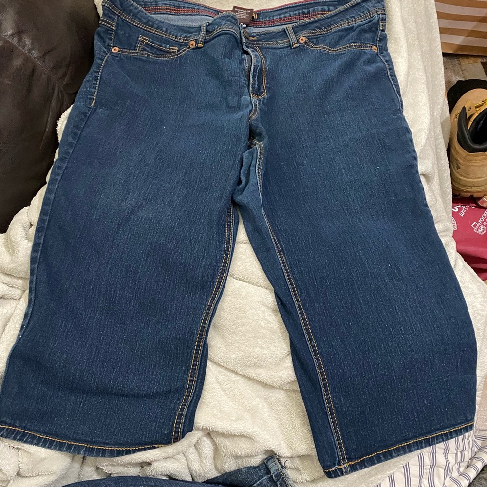 2 BWIU womens medium dark denim jeans
